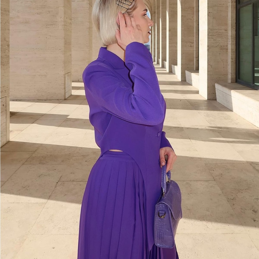 THE DROP Purple Tailored Blazer Jacket NWT! 💜 - Picture 3 of 4